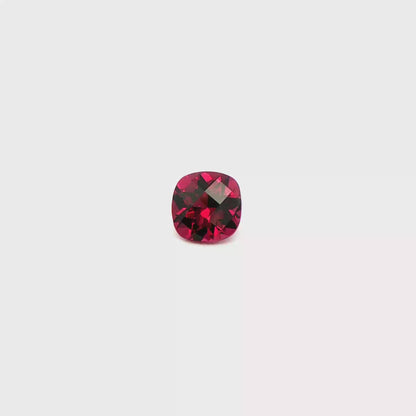 Rhodolite Checkerboard Square Cushion 3.765ct