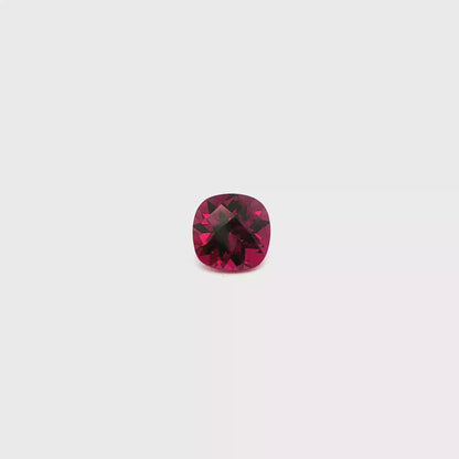 Rhodolite Checkerboard Square Cushion 3.64ct