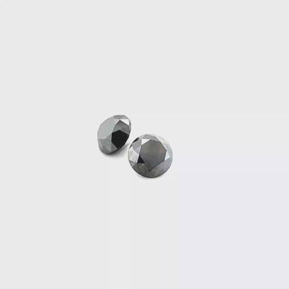 Black Diamond Round Pair 2.433ct