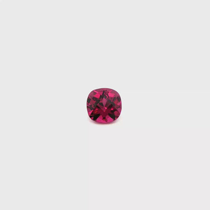 Rhodolite Checkerboard Square Cushion 3.584ct
