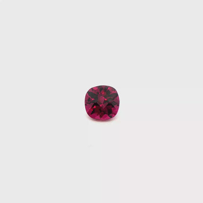 Rhodolite Checkerboard Square Cushion 4.001ct