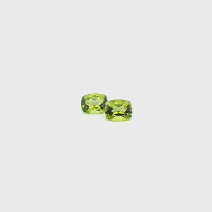 Peridot Rectangular Cushion Pair 5.93ct