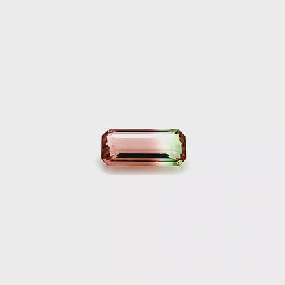 Bi-Colour Tourmaline Octagon 3.469ct