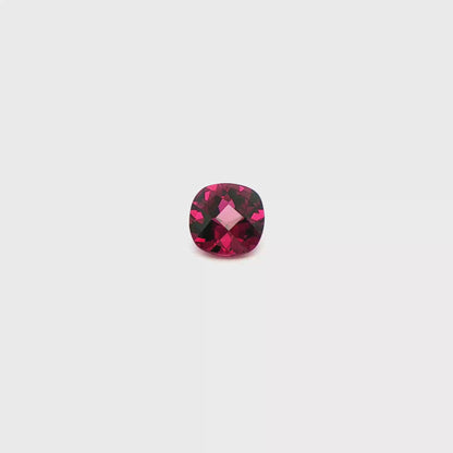 Rhodolite Checkerboard Square Cushion 3.368ct