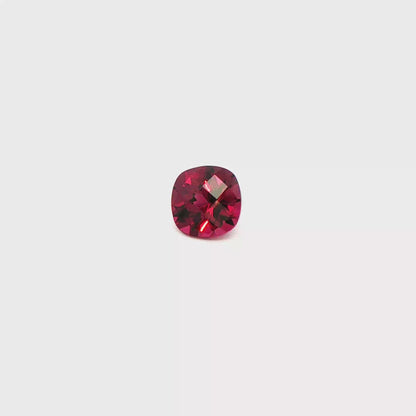 Rhodolite Checkerboard Square Cushion 3.668ct