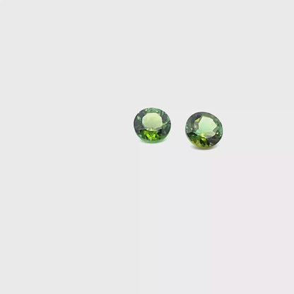 Green Tourmaline Pair Round 1.742ct