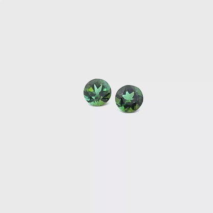 Green Tourmaline Round Pair 1.999ct