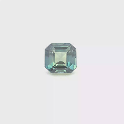 Sapphire Peacock Octagon 3.052ct