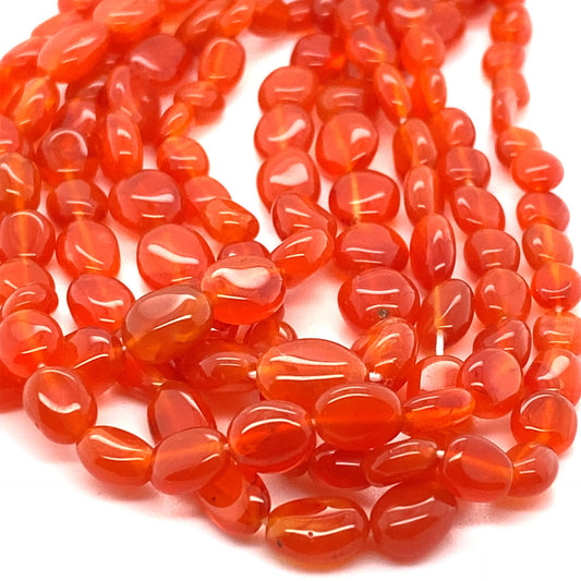 Carnelian Pebble Beads