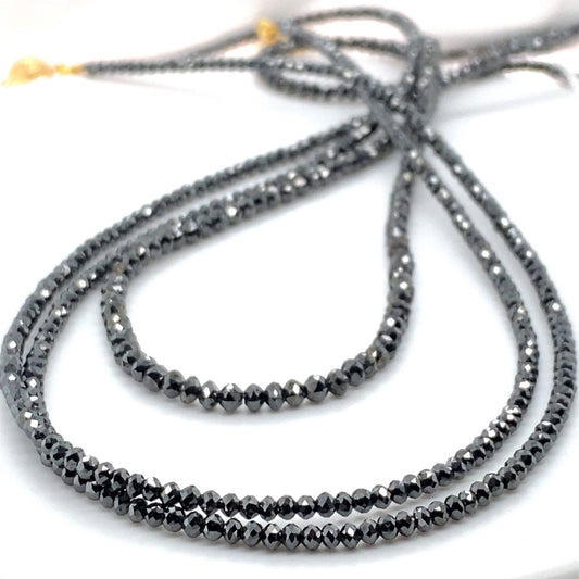 Diamond Beads Black Facet