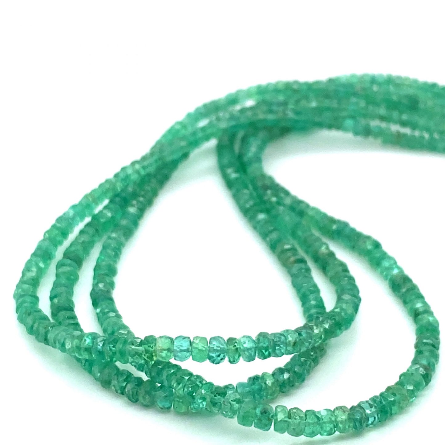 Emerald Facet Beads Small