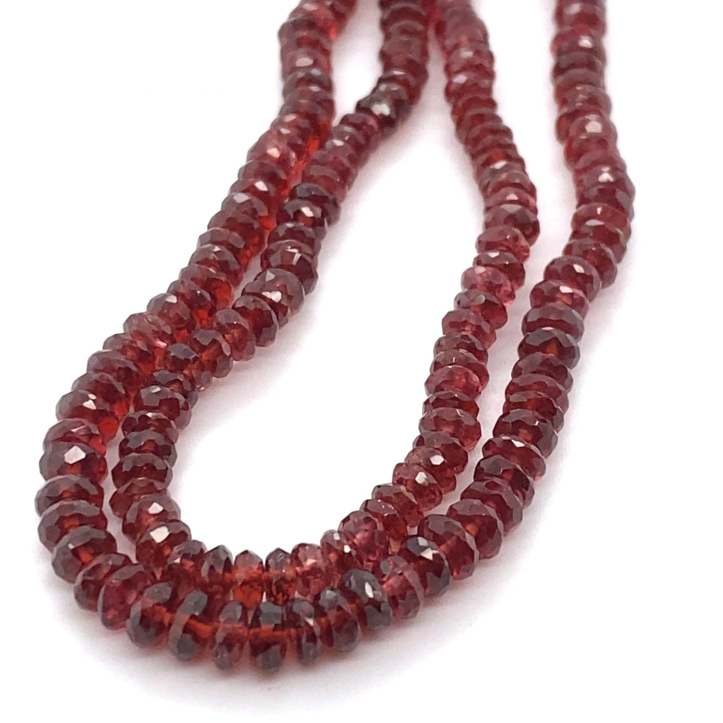 Garnet Facet Beads Small