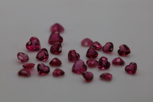 Rhodolite Hearts Price List