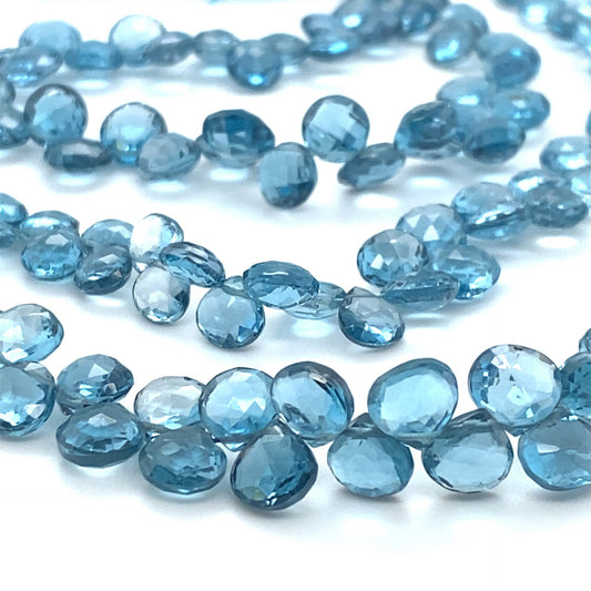 Topaz London Blue Badam Beads