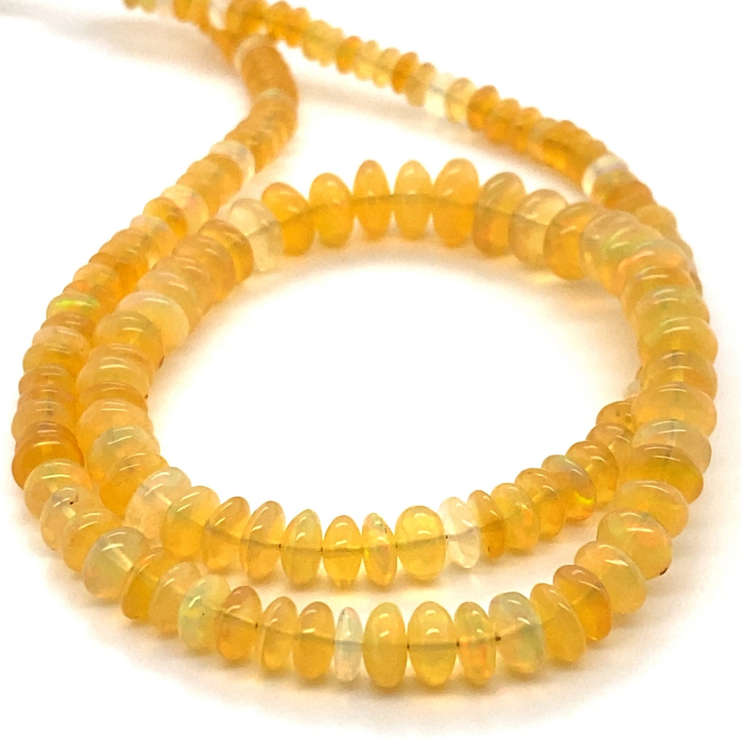 Opal Polished Yellow Beads