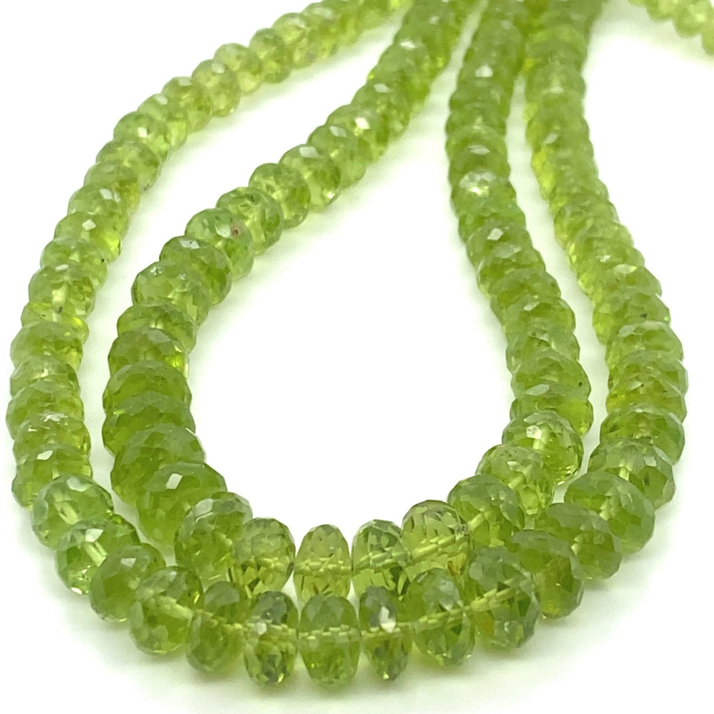 Peridot Facet Large Beads