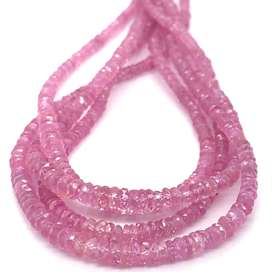 Sapphire Pink Facet Beads