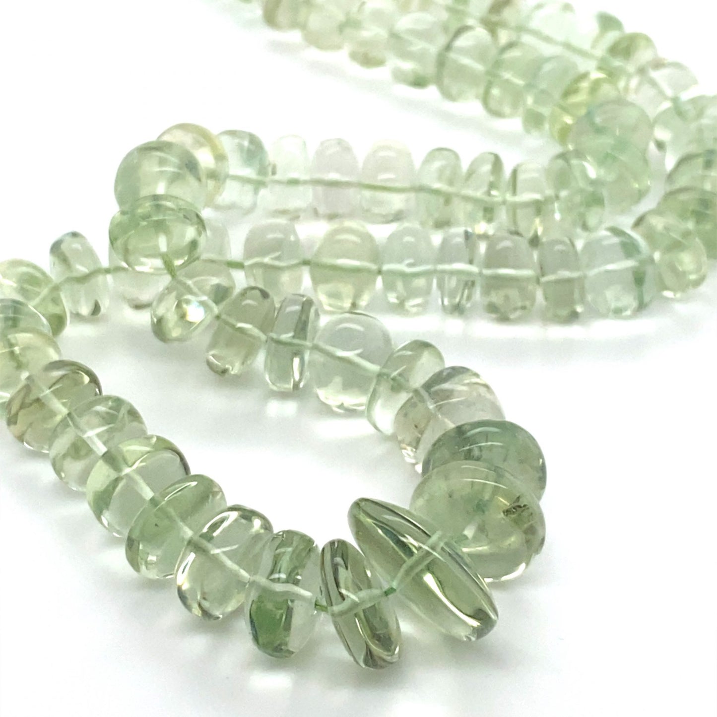 Prasiolite Polished Beads