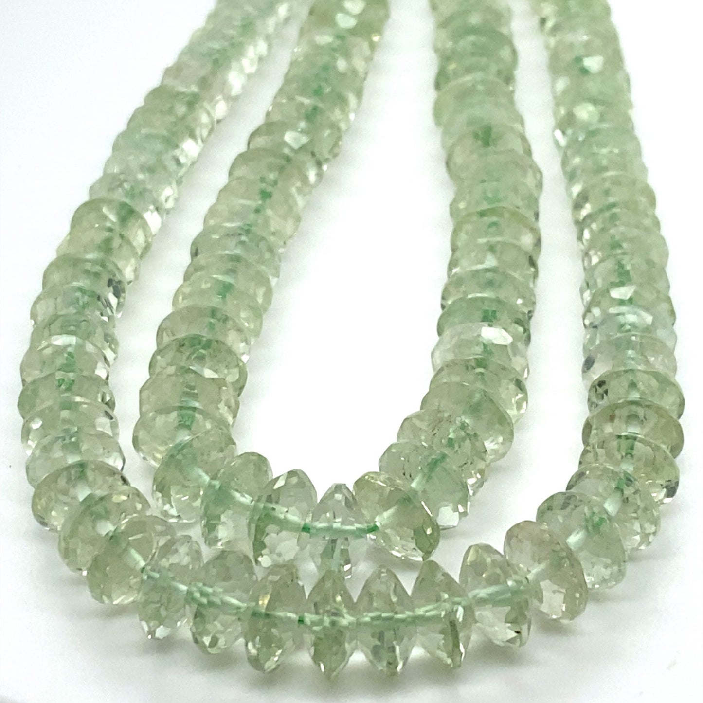 Prasiolite Facet Beads