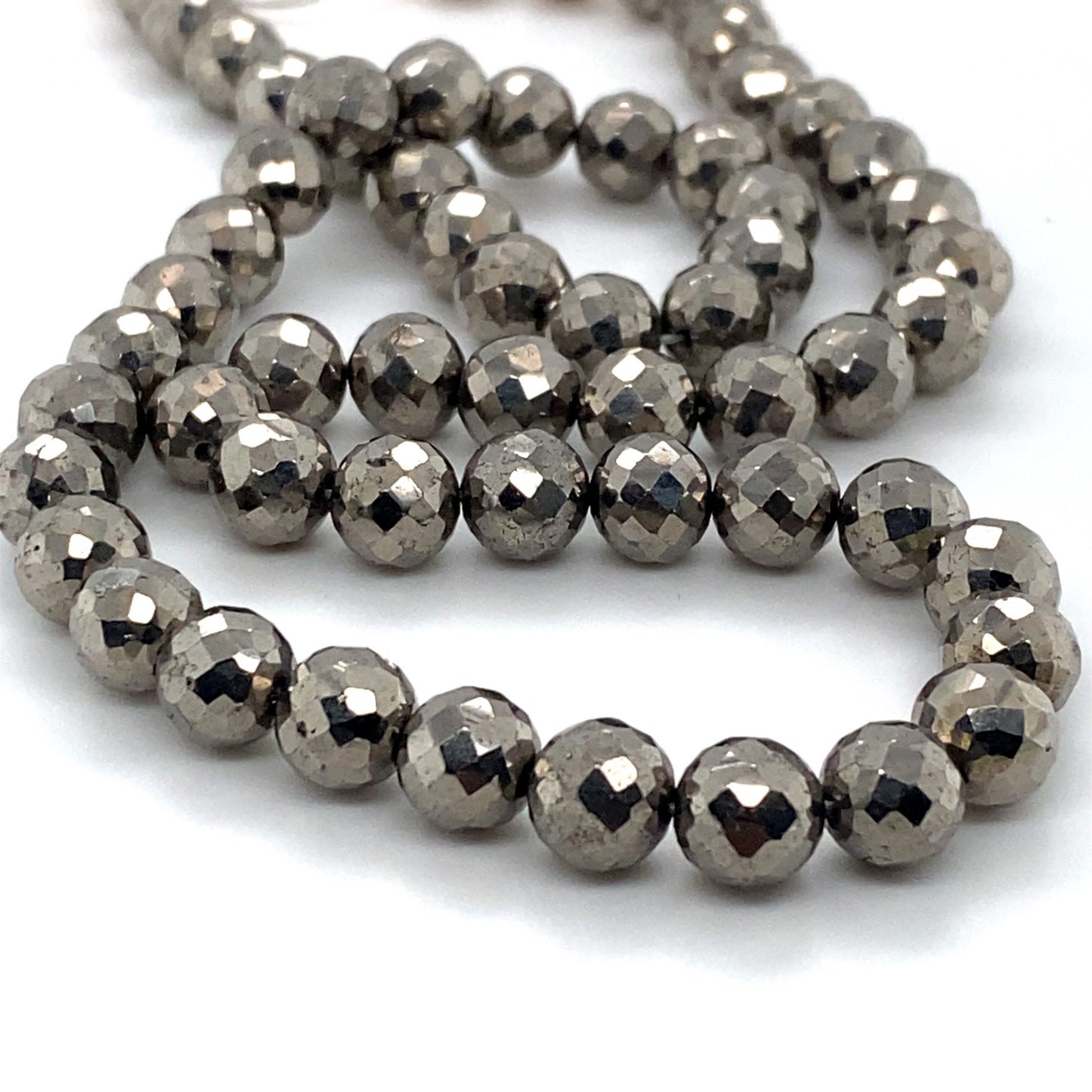 Pyrite Facet Beads