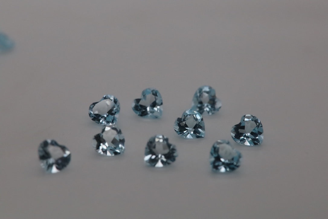 Sky Blue Topaz Hearts Price List