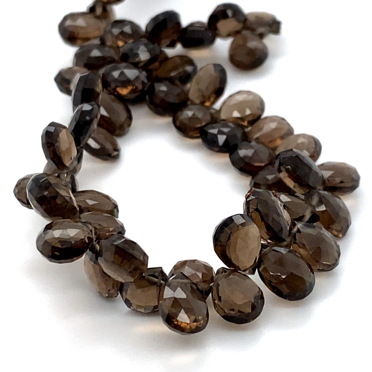 Smokey Quartz Badam Beads