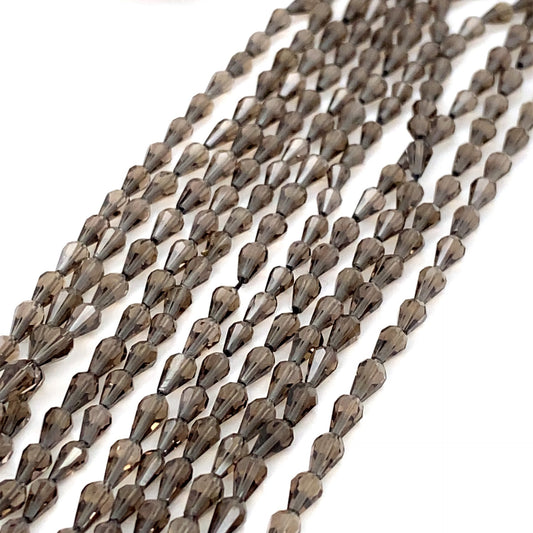 Smokey Quartz Briolette Beads