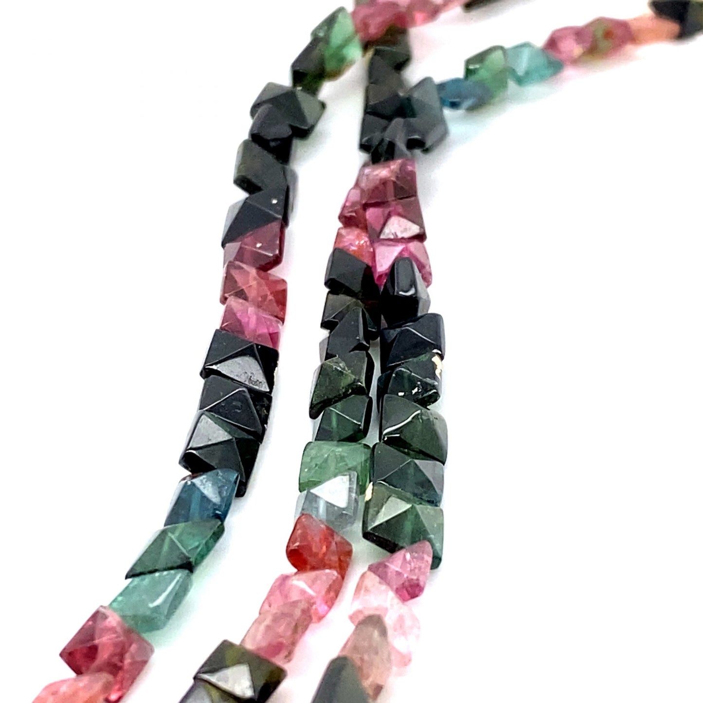 Tourmaline Square Fancy Flat Beads